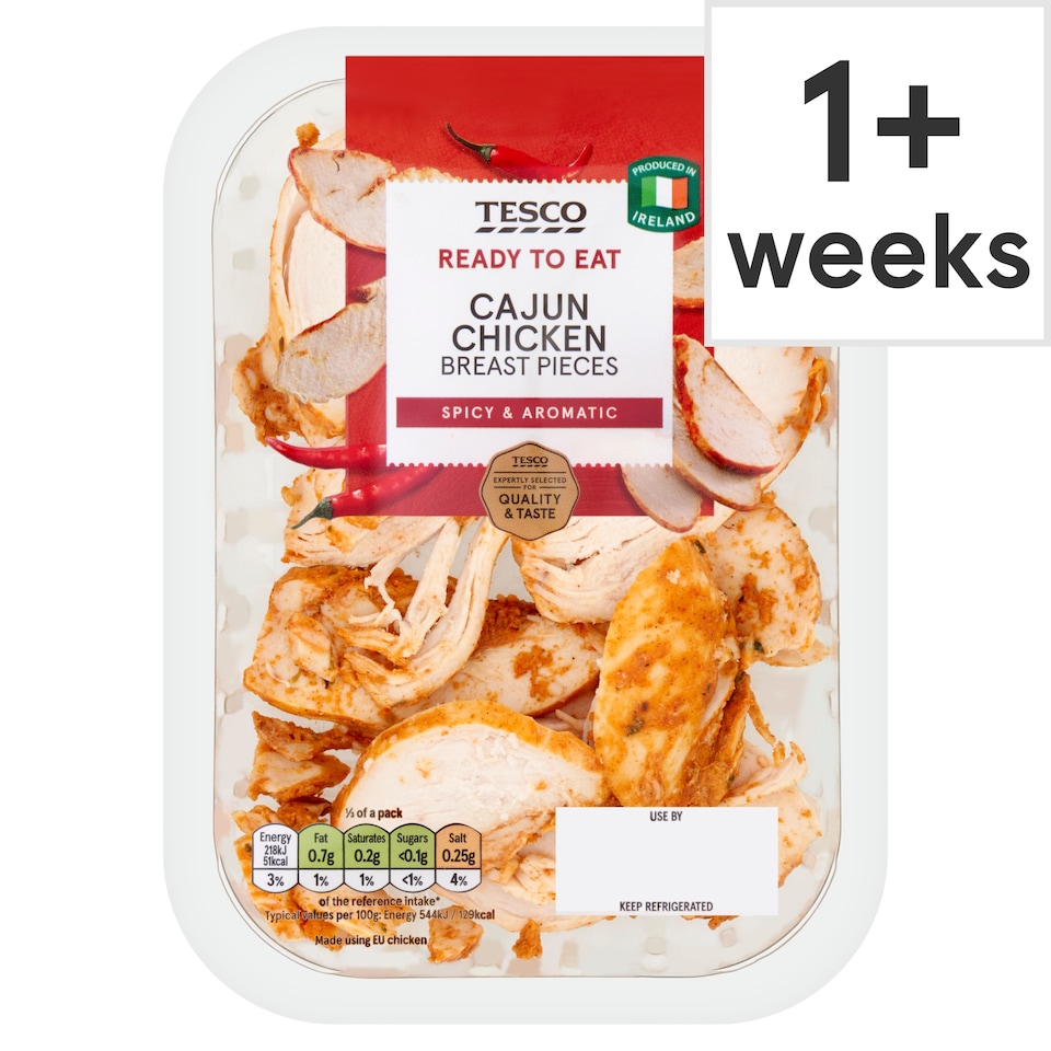 Tesco Cajun Chicken Breast Pieces 120G