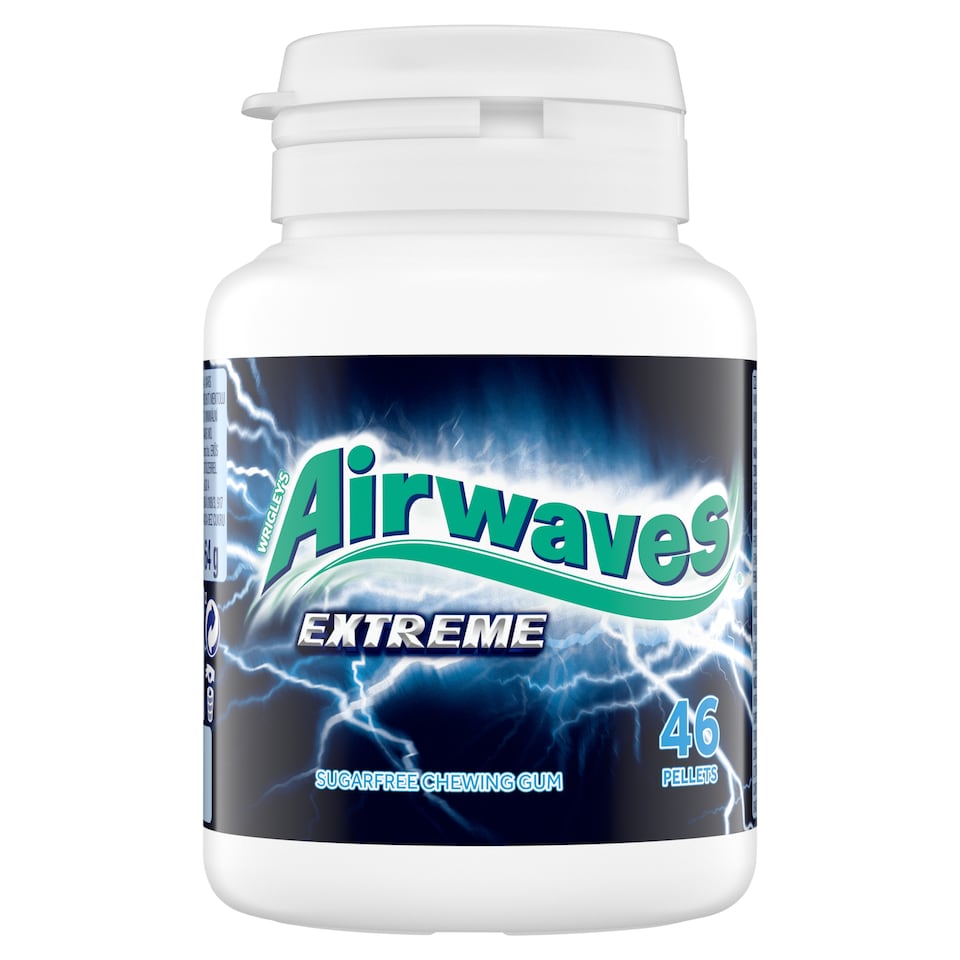 image 1 of Wrigley's Airwaves Extreme Sugar Free Chewing Gum with Menthol and Eucalyptus 46 pcs 64 g