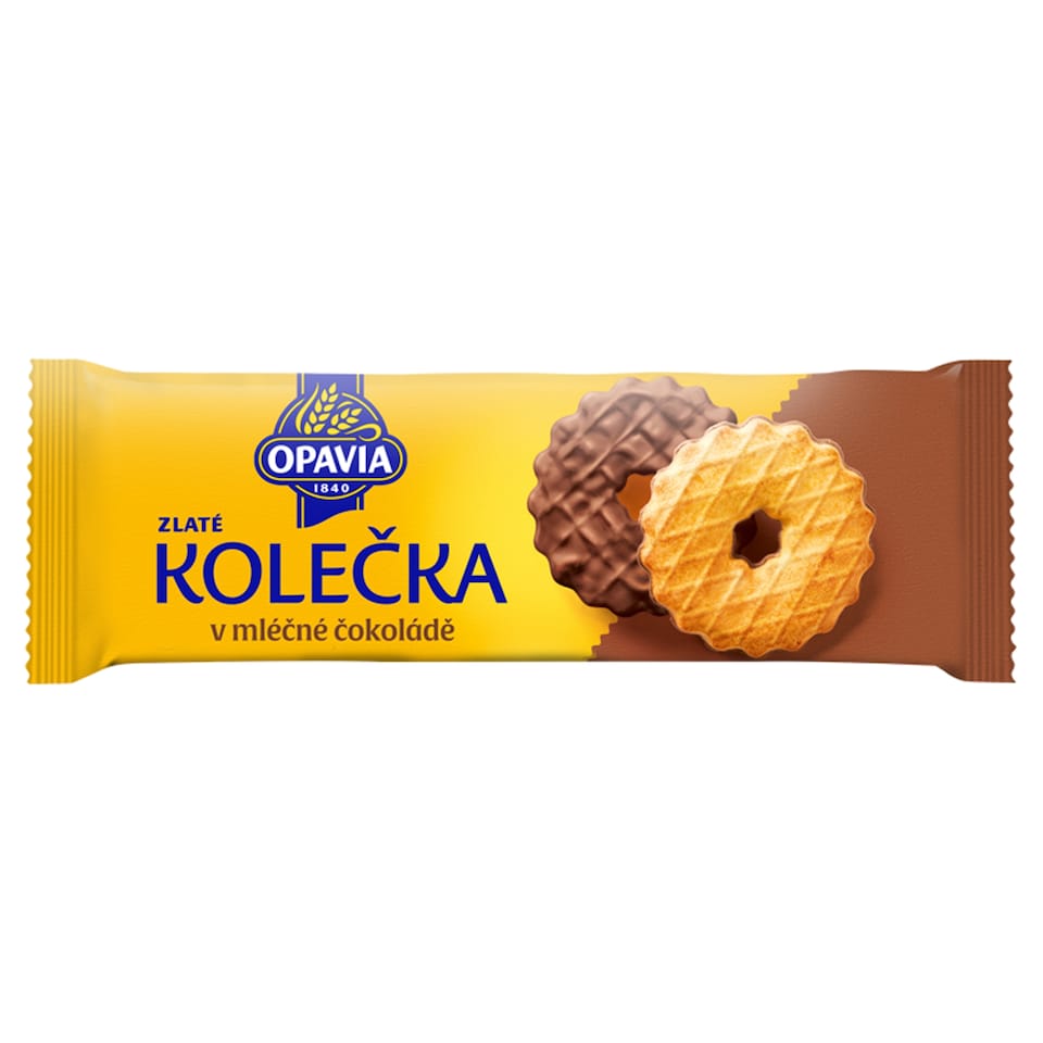 Opavia Zlaté Kolečka s máslovou příchutí polomáčené sušenky 146g