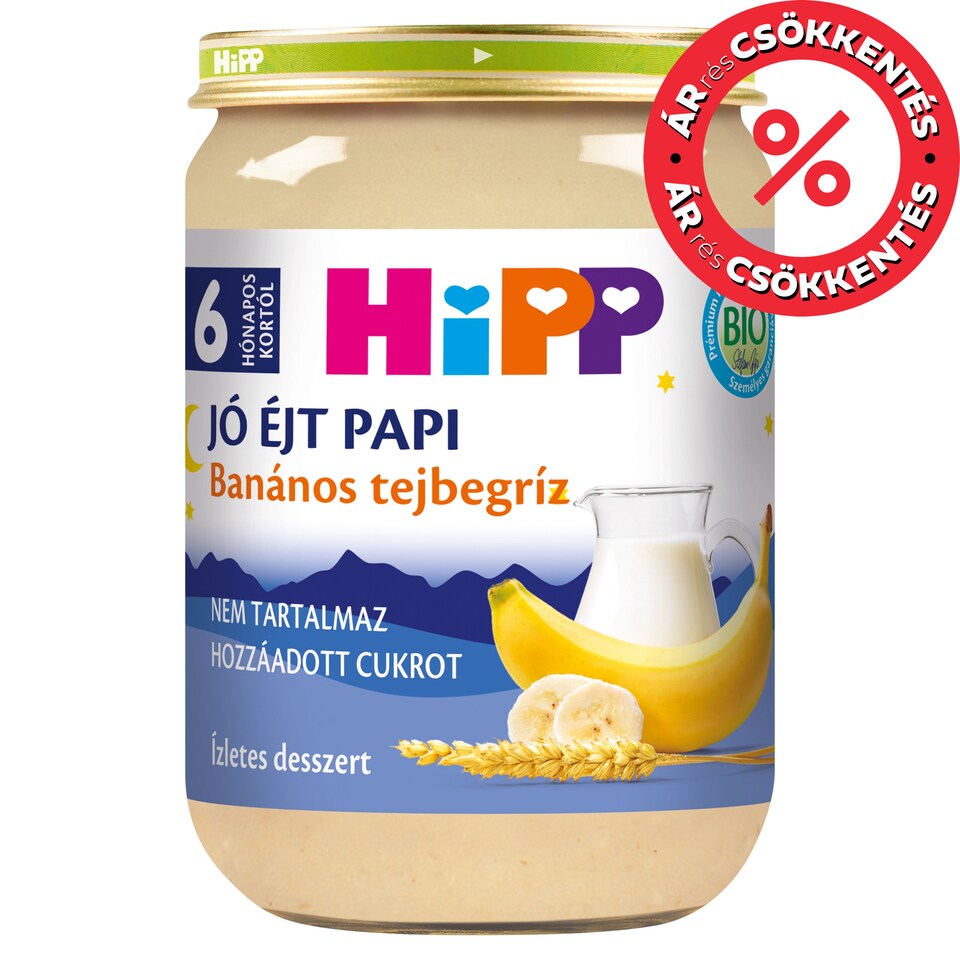 HiPP Jó Éjt Papi Organic Banana Milk-Based Baby Dessert 6 Months+ 190 g