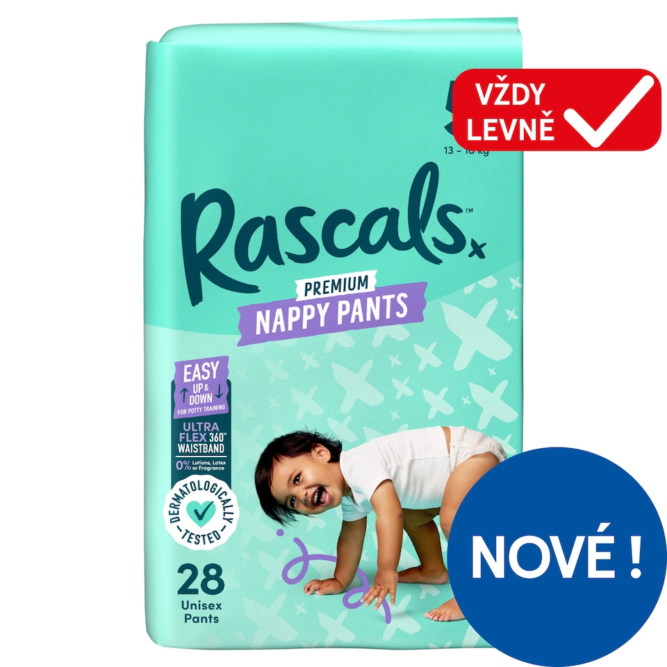 Rascals Premium Diaper Pants 5 13 - 18 kg 28 pcs