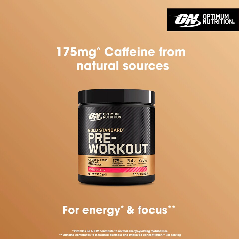 image 1 of Optimum Nutrition Gold Standard Pre-Workout Powder - Watermelon Flavour 330g