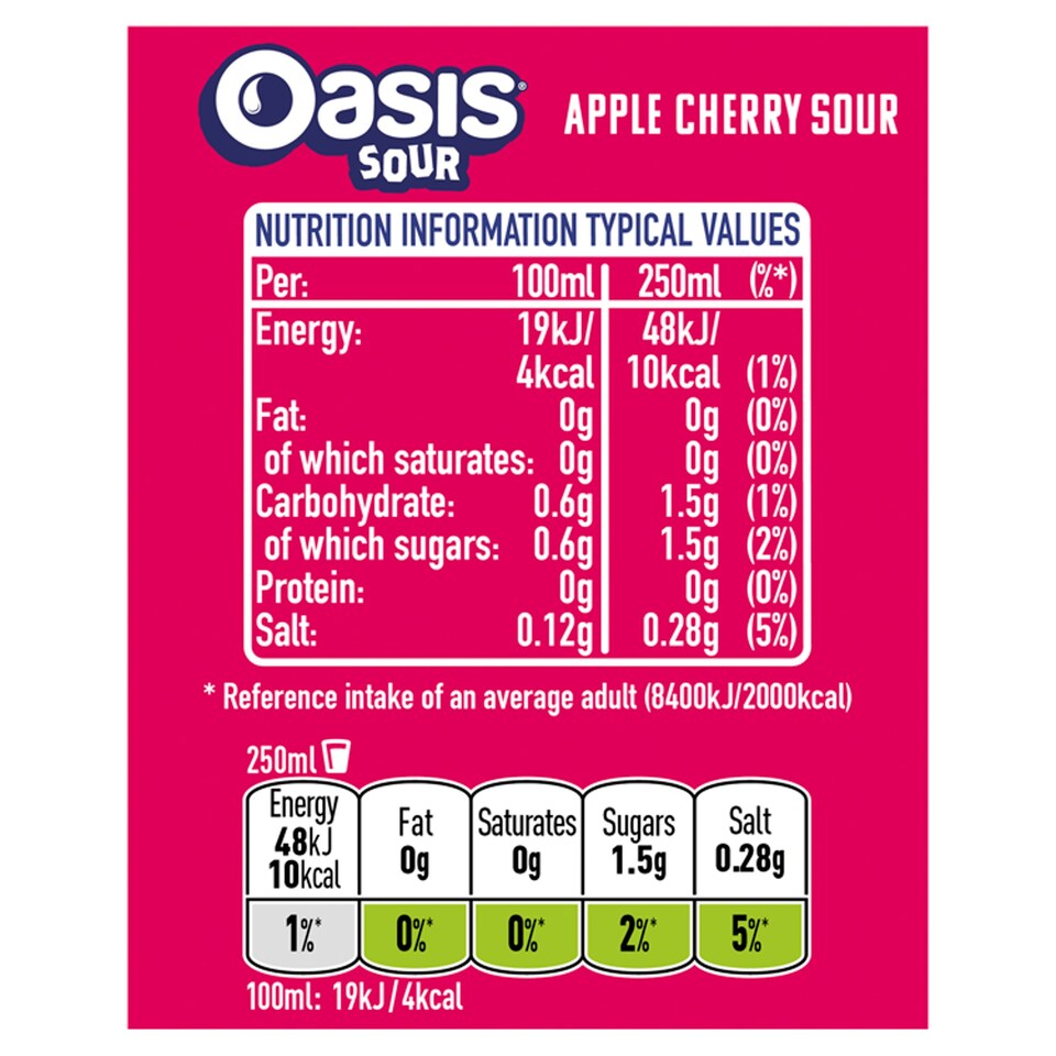 image 1 of Oasis Cherry Apple Sour 500Ml