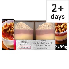 Tesco Finest Rhubarb Crumble Panna Cotta 2 x 89g