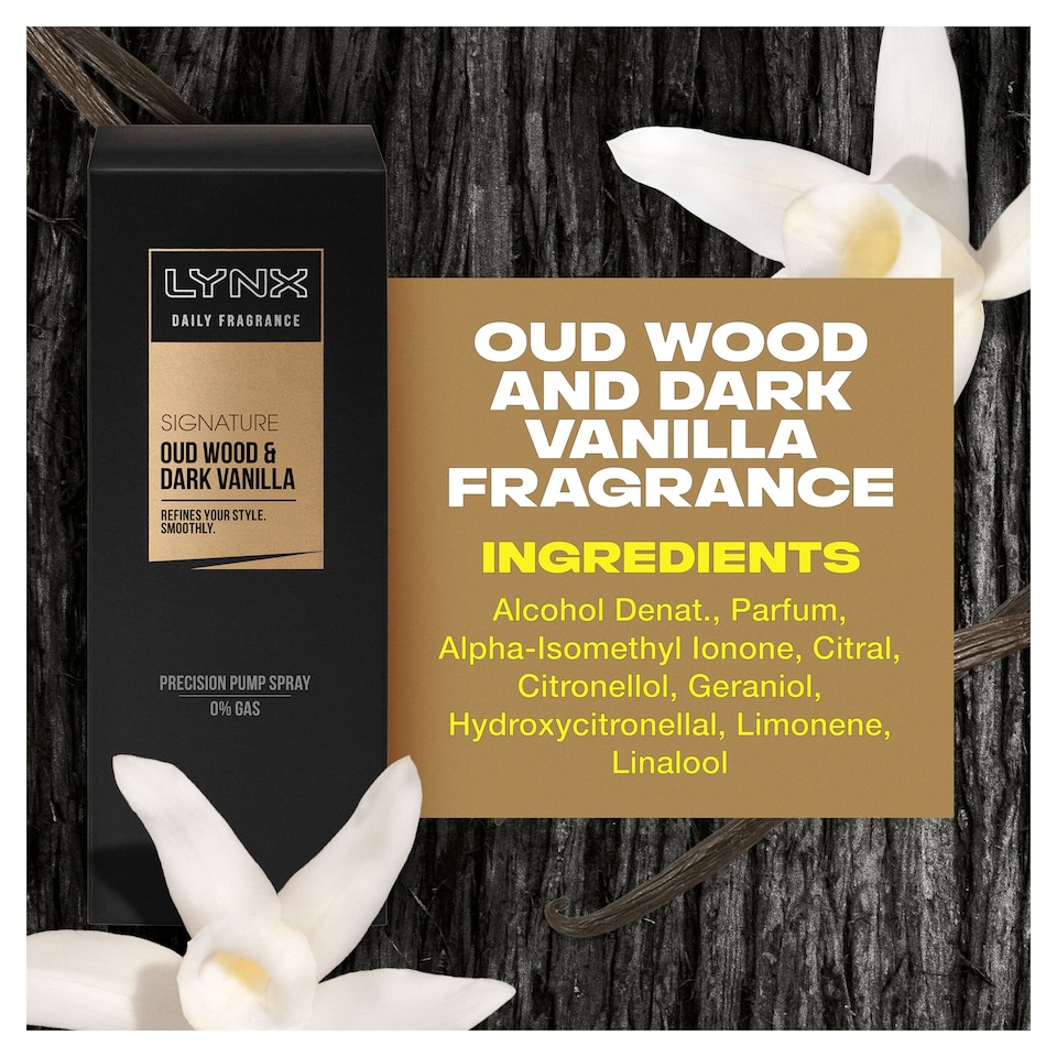image 1 of Lynx Signature Wood & Vanilla Daily Fragrance 100Ml