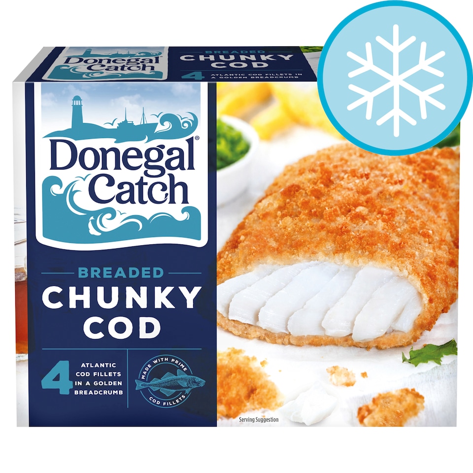 Donegal Catch Breaded Chunky Cod 4 Pack 480g