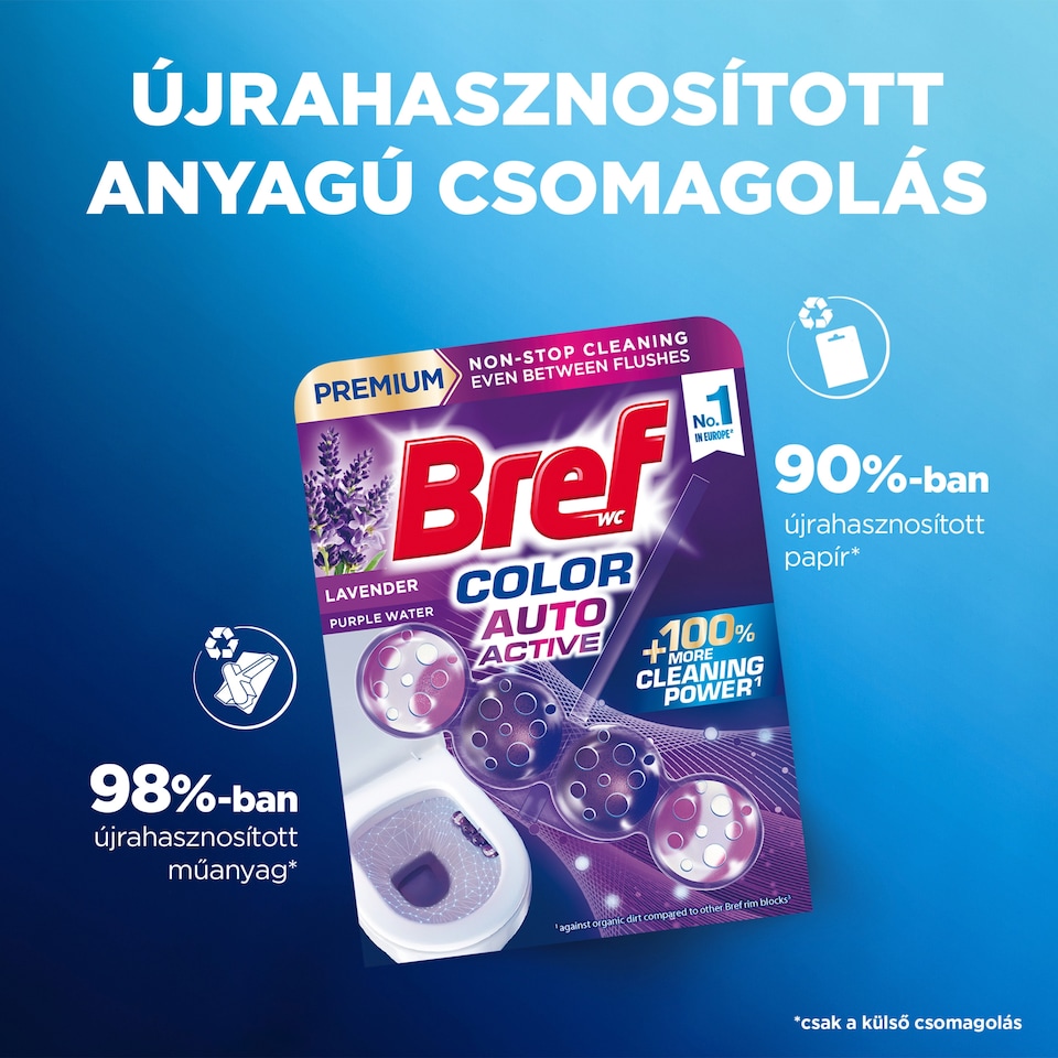 Bref Color Auto Active Lavender WC-frissítő 3 x 50 g  1. kép