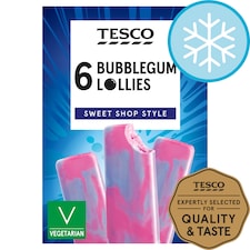 Tesco Bubblegum Lollies 6X55ml