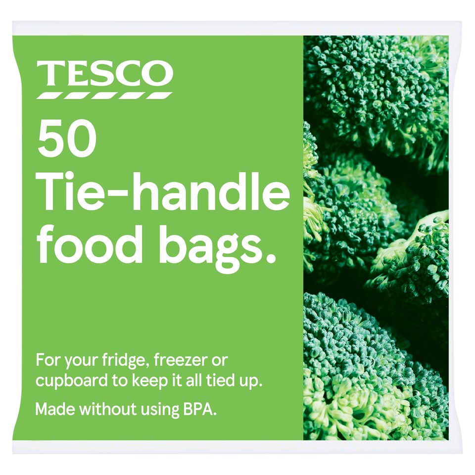 Tesco Small Tie Handle Food Bags 50 Pack