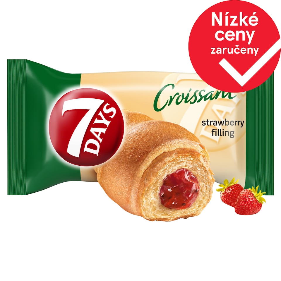 7 Days Croissant s jahodovou náplní 60g