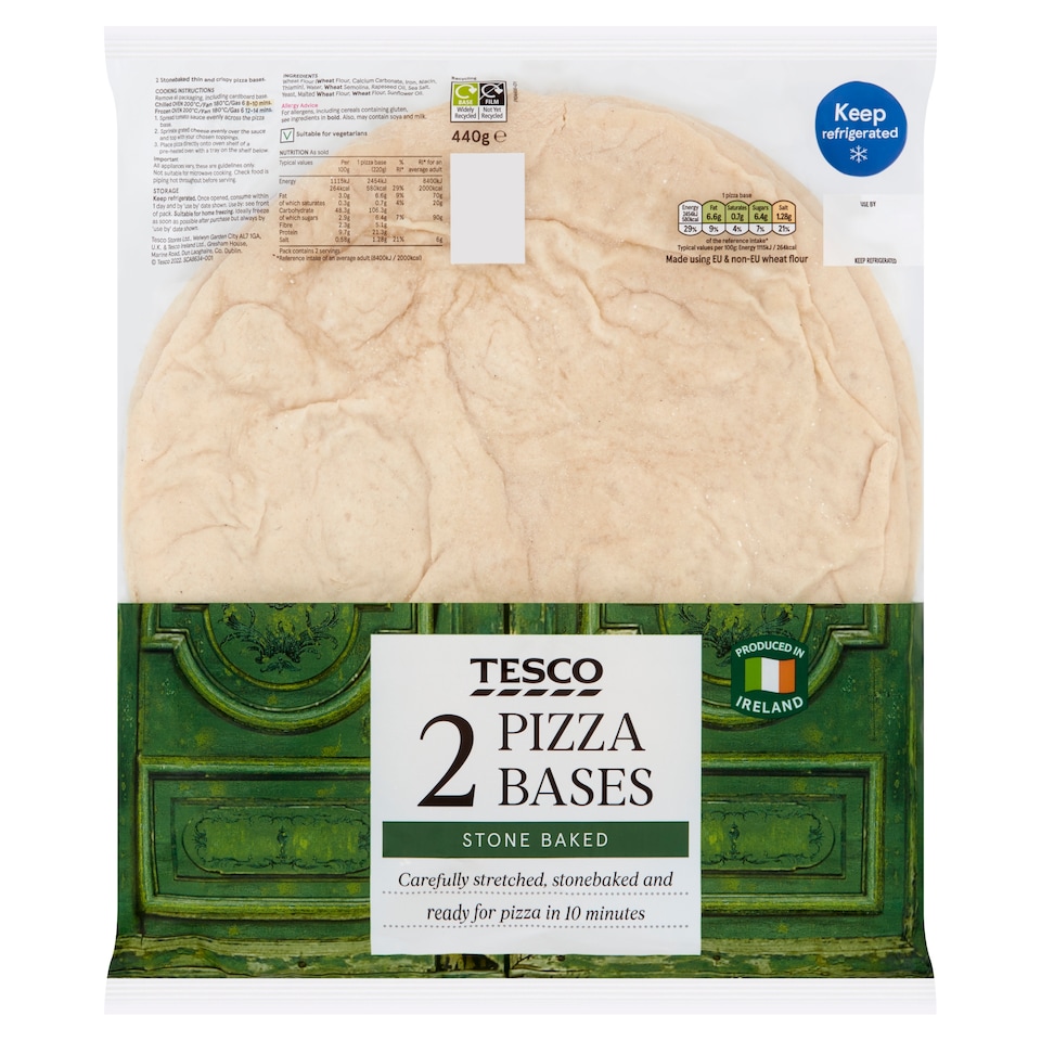 Tesco 2 Pizza Bases 440G