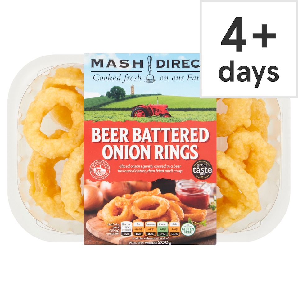 Mash Direct Beer Battered Onion Rings 200G