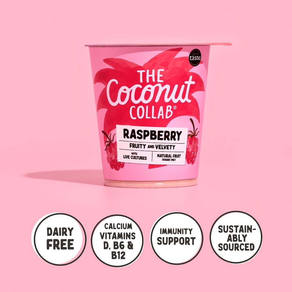 image 1 of The Coconut Collab Dairy Free Coconut Yogurt - Raspberry 350g