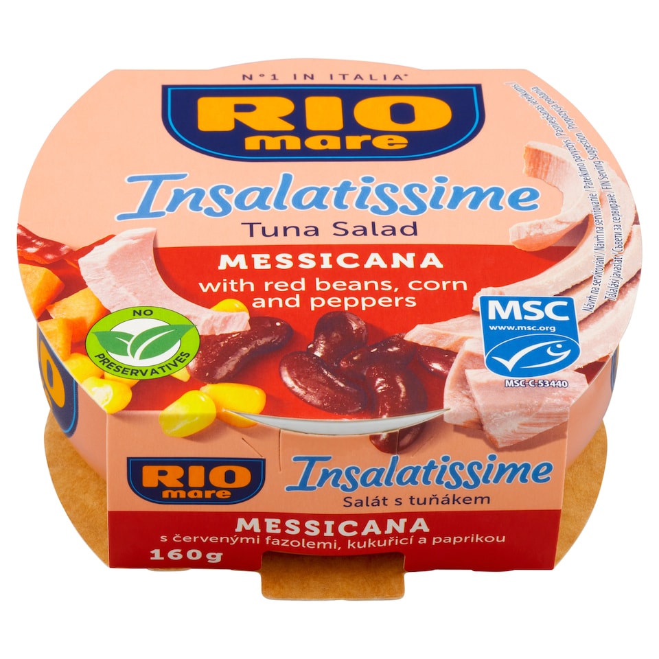 obrázok 1 z Rio Mare Insalatissime Hotový pokrm z fazule, tuniaka, kukurice a zeleniny 160 g