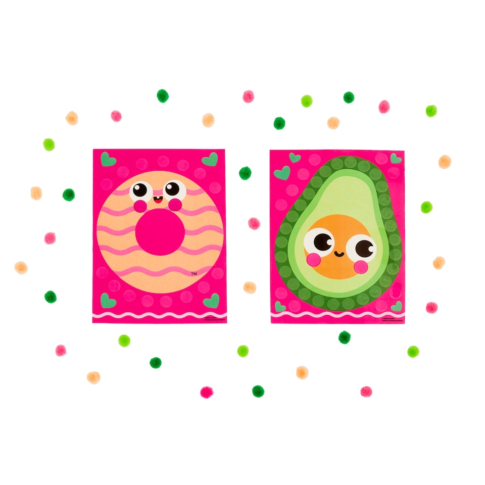 image 1 of Crayola Mini Pom Pom Art Foodie Friends