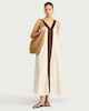 image 3 of F&F Contrast Panel Sleeveless Maxi Dress with Linen in Neutral