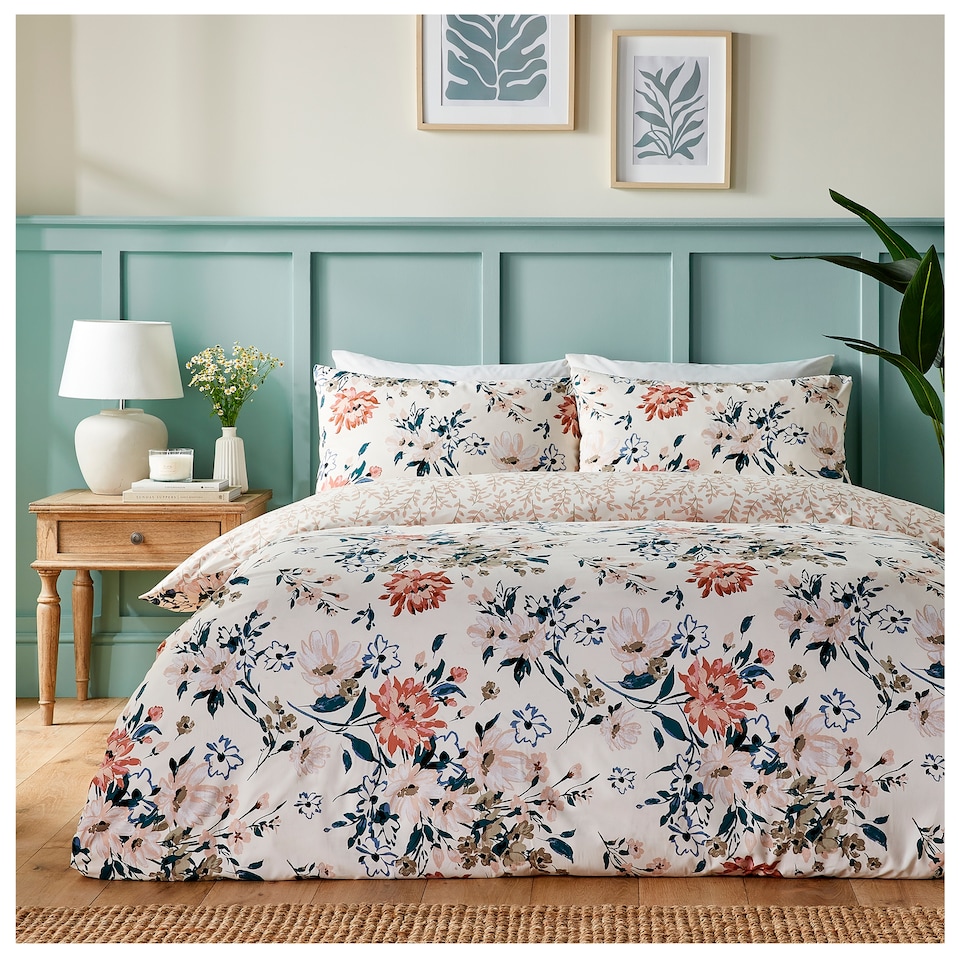 image 1 of SILENTNIGHT SUPERSOFT OVERSIZED FLORAL DUVET SET DOUBLE