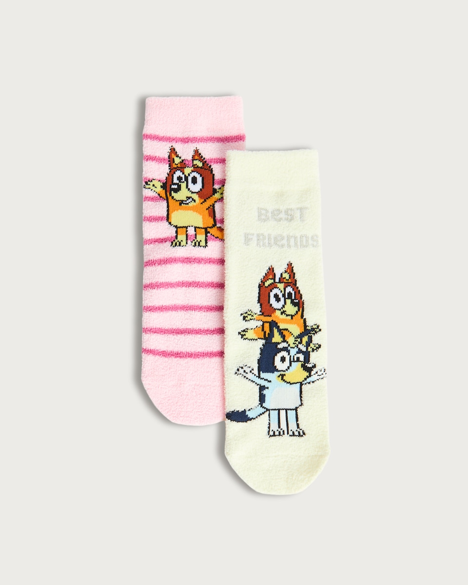 Bluey 2-Pack Best Friends Cosy Socks in Multi
