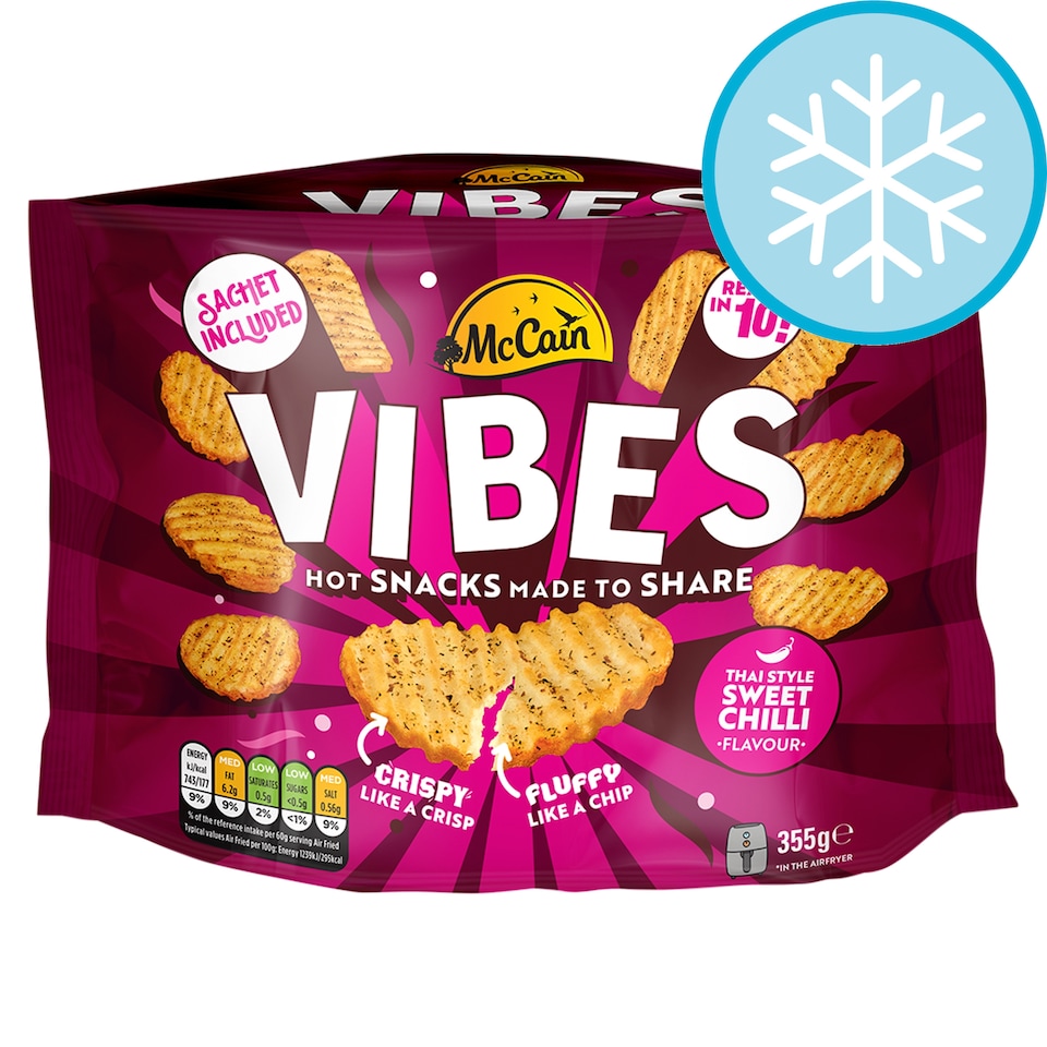 image 1 of McCain Vibes Thai Sweet Chilli Flavour Hot Potato Snack 355g