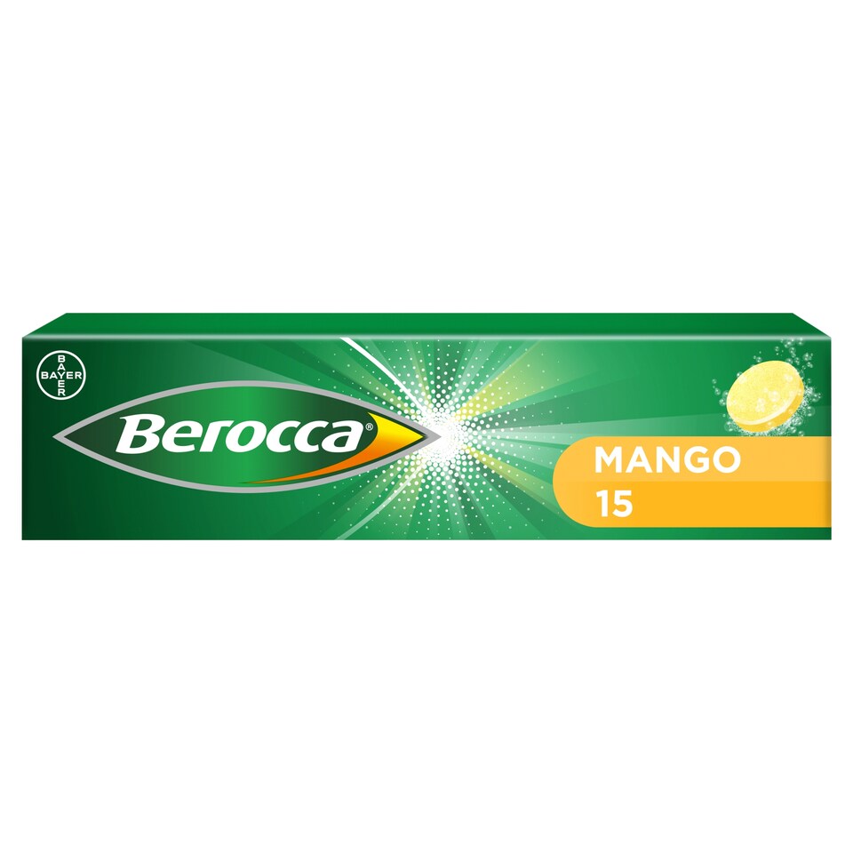 image 1 of Berocca Mango Effervescent Vitamin Energy Tablets 15s