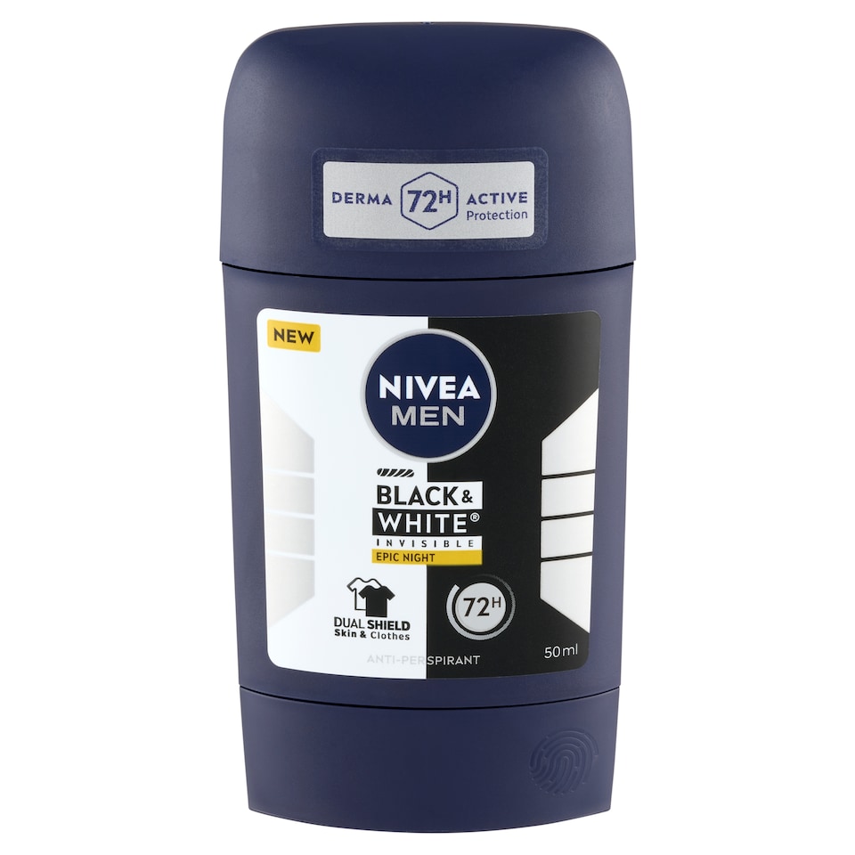 image 1 of NIVEA MEN Black & White Invisible Epic Night Antiperspirant 50 ml