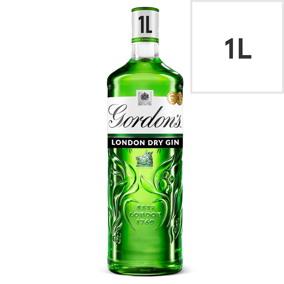 Tesco Box: 1 Jack Daniel's Tennessee, 1 Bacardi Carta Blanca Rum, 1 Gordon's Special Dry London Gin, 1 Greenalls Original London Dry Gin 3