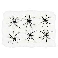 Halloween White Spider Web With Spiders