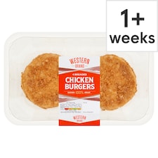 Western Brand 4 Breaded Chicken Burgers 454g