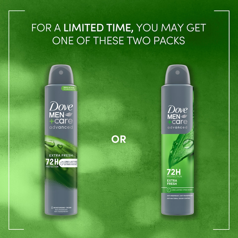 image 1 of Dove Men+Care Extra Fresh 72h Antiperspirant Deodorant 200ml