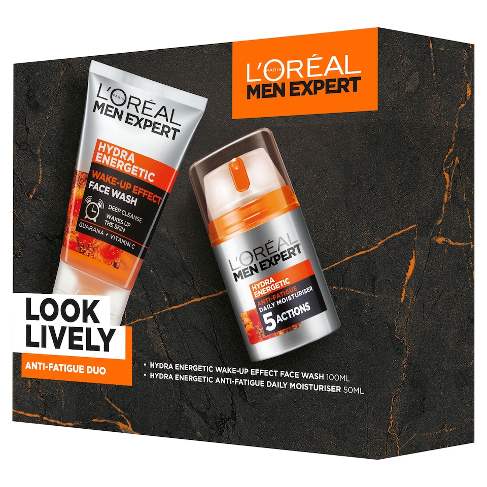 image 1 of L'oreal Paris Men Look Lively Anti Fatigue Duo Set