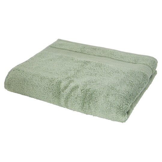 Tesco Sage Green Supersoft Cotton Bath Sheet Tesco Groceries