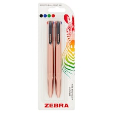 Zebra 4 Colour Rose Gold 2 Pack