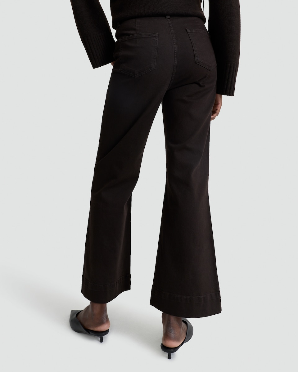 image 1 of F&F Patch Pocket Flared Jeans in Brown
