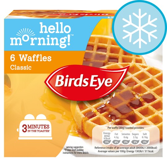 Birds Eye 6 Classic Waffle 180G Tesco Groceries