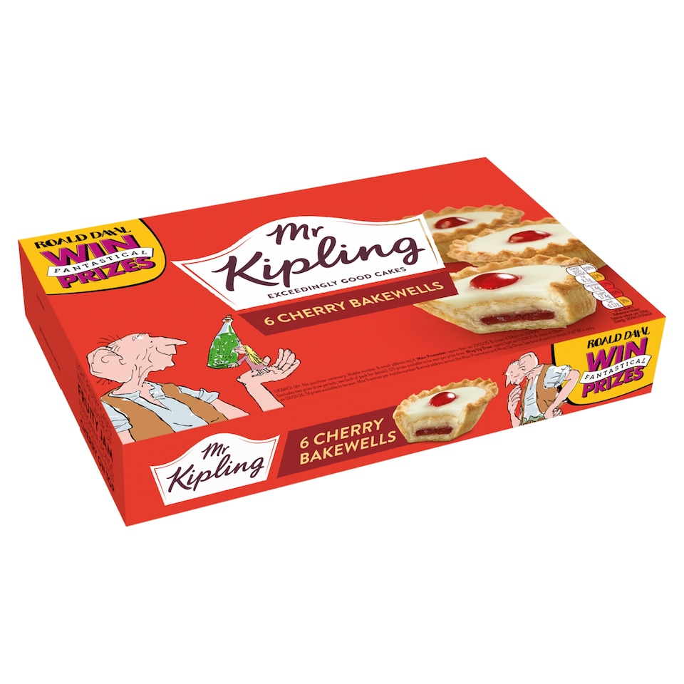 image 1 of Mr Kipling Exceedingly Good Cakes Cherry Bakewells 6 Pack