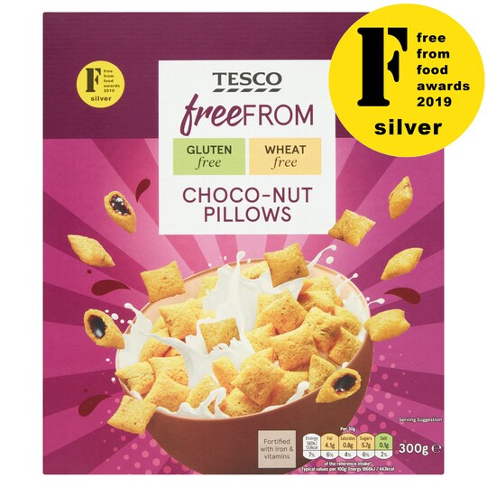 Tesco Free From ChocoNut Pillows 300G Tesco Groceries
