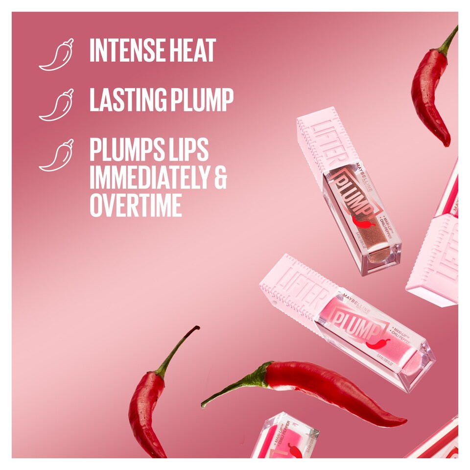 image 1 of Maybelline Lifter Plump Lip Gloss - Peach Fever 5.4ml