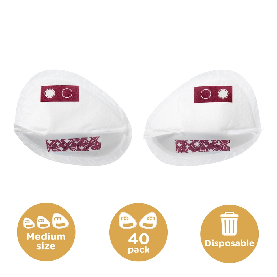 image 1 of Tommee Tippee 40 Disposable Breast Pads Medium