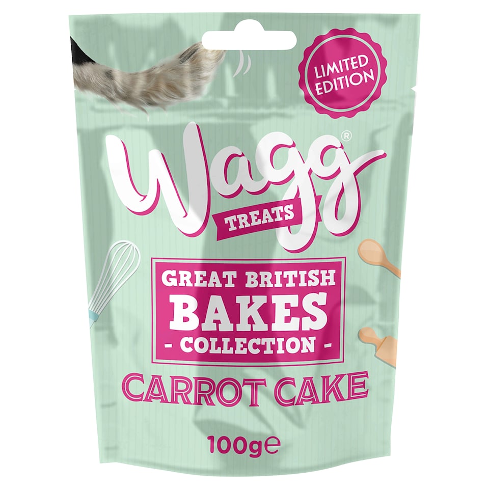 Wagg Carrot Cake Dog Treats 100g Clip Strip