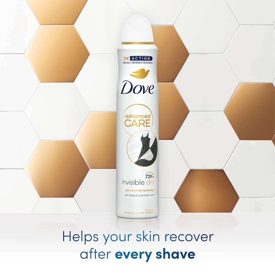 image 1 of Dove Women Invisible Dry 72h Advanced Care Antiperspirant Deodorant 200ml