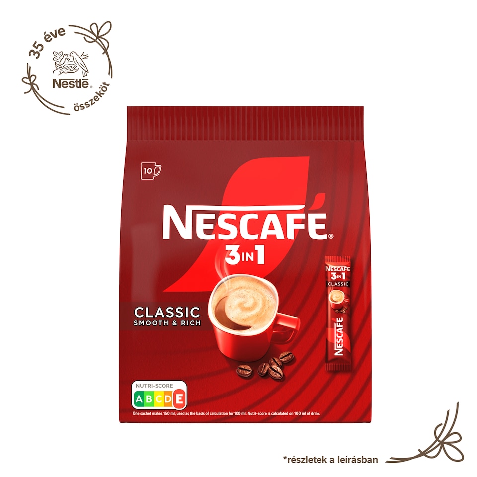 NESCAFÉ 3in1 Classic Smooth & Rich Instant Coffee Specialty 10 x 16,5 g (165 g)