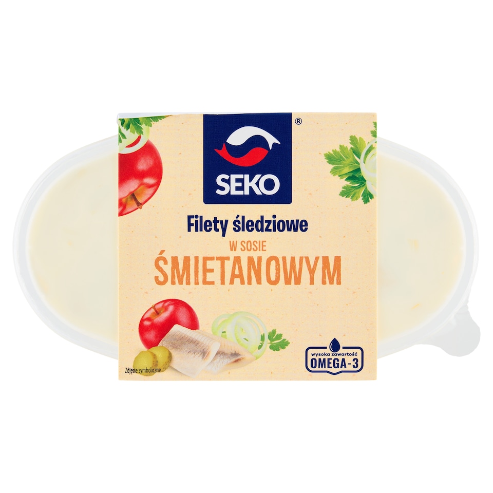 Seko Kusy marinovaných filetov zo sleďa obyčajného bez kože v smotanovej omáčke 250 g