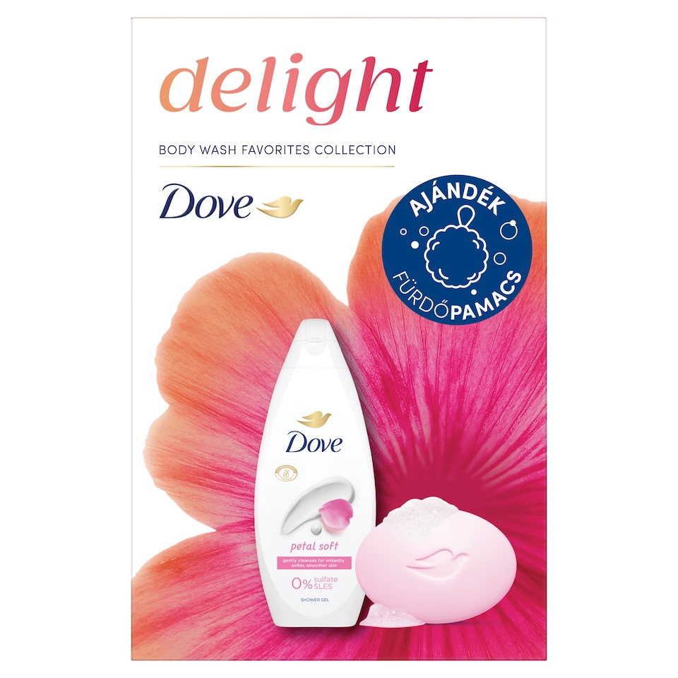 Dove Delight Gift Pack with Bath Sponge