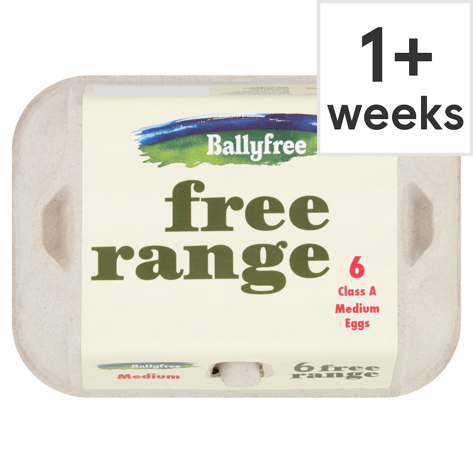 Ballyfree Free Range Eggs Medium 6 Pack