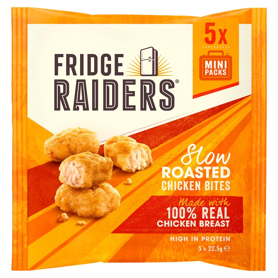 FRIDGE RAIDERS SLOW ROASTED CHICKEN BITES 22.5g X 5