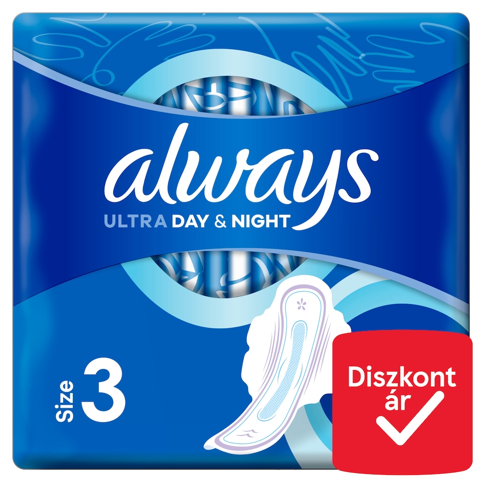 Always Ultra Sanitary Towels Day & Night (Size 3) Wings 14 Pads