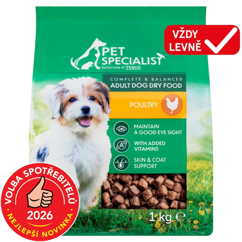 Pet Specialist Complete & Balanced Adult Dog Dry Food Poultry 1kg