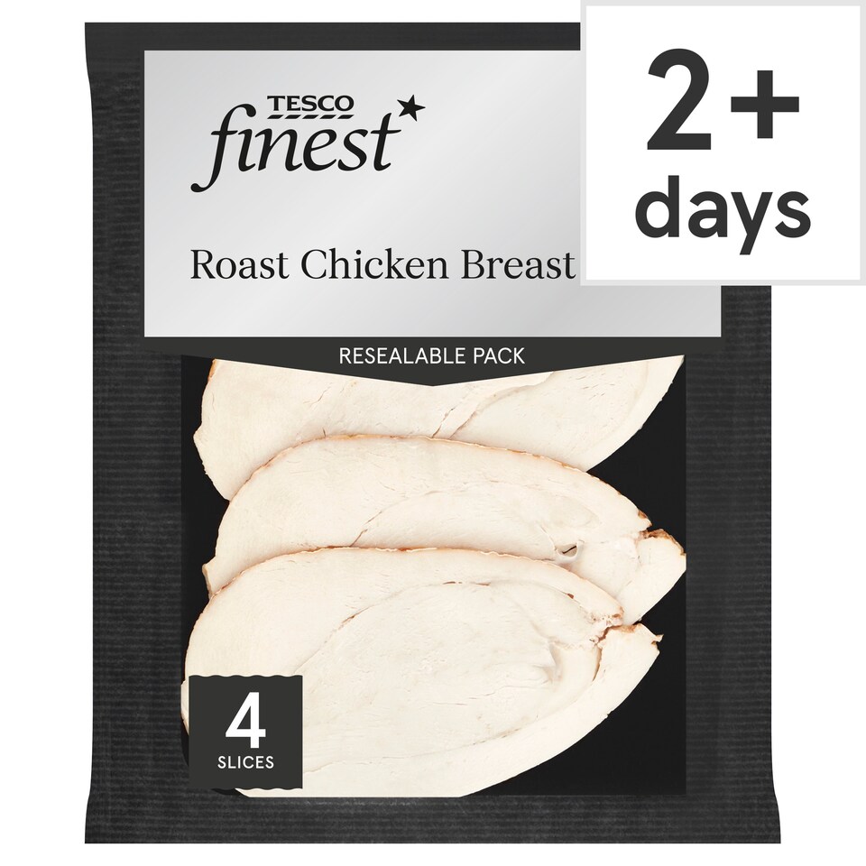 Tesco Finest 4 Roast Chicken Slices 125G Tesco Groceries
