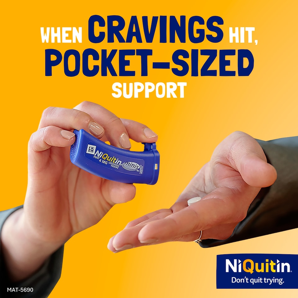 image 1 of NiQuitin Mini's 2mg Nicotine Lozenges - Mint 60s
