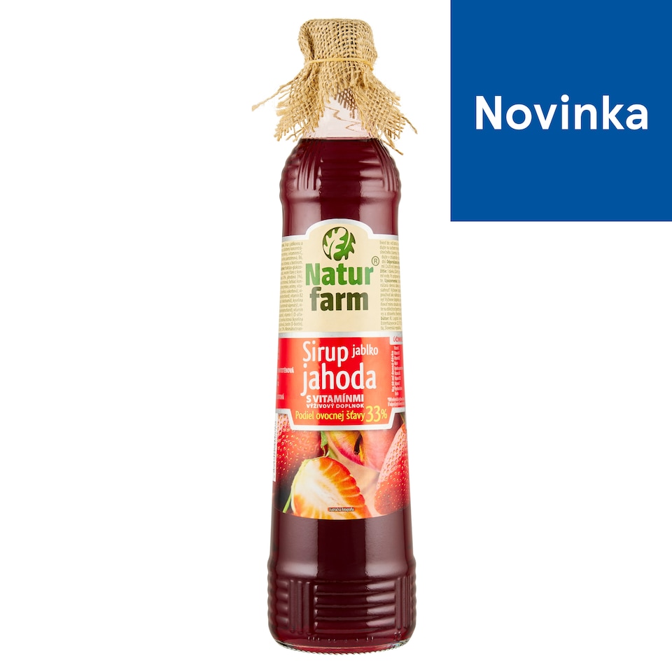 image 1 of Natur Farm Apple Strawberry Syrup with Vitamins 0.7 L